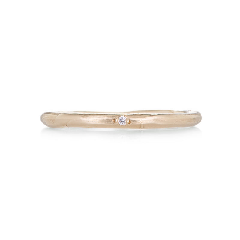 Victoria Cunningham Single Diamond Organic Band | Quadrum Gallery