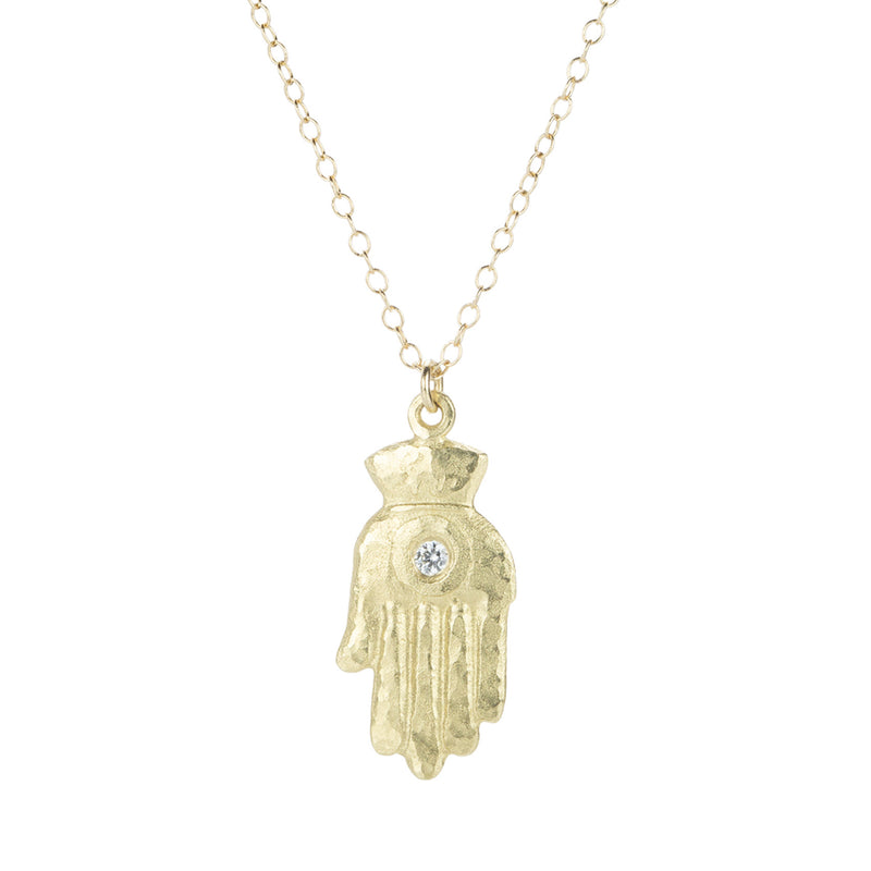 Victoria Cunningham Hamsa with Diamond Pendant Necklace  | Quadrum Gallery