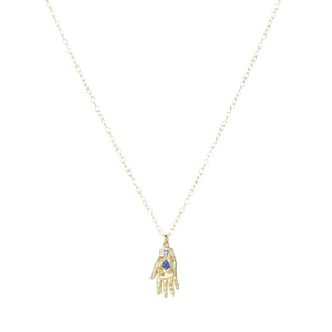 Victoria Cunningham Sapphire and Diamond Hand Necklace  | Quadrum Gallery