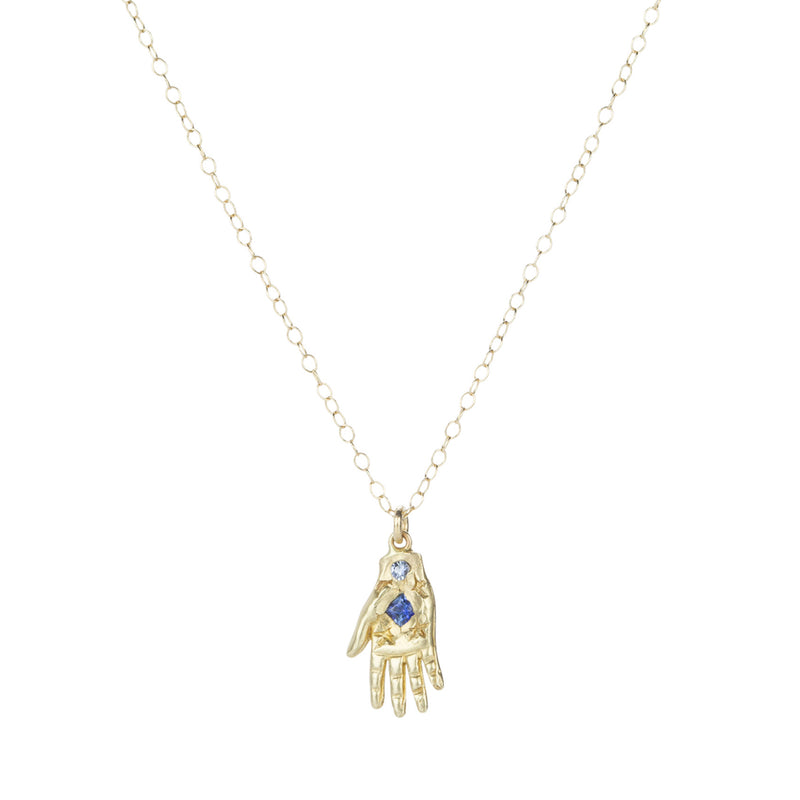 Victoria Cunningham Sapphire and Diamond Hand Necklace  | Quadrum Gallery