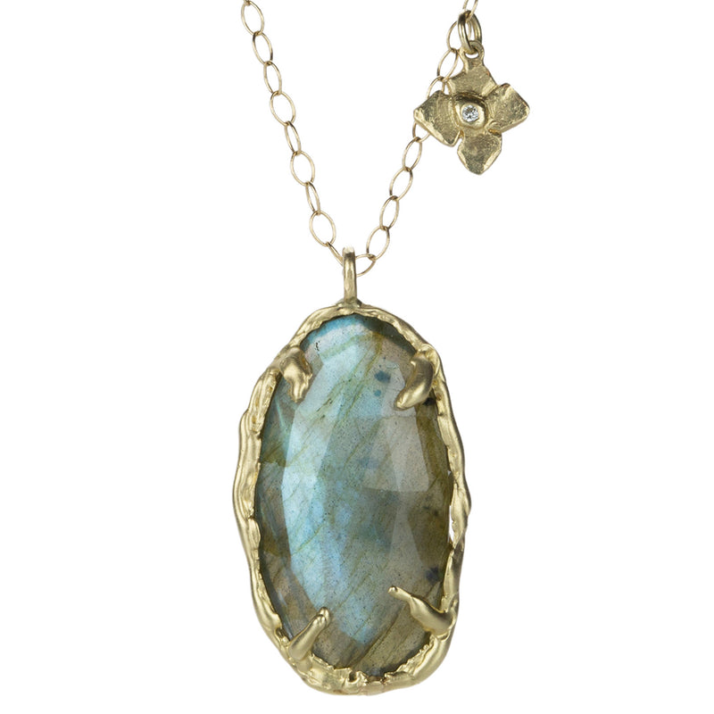 Victoria Cunningham Labradorite and Flower Pendant Necklace | Quadrum Gallery