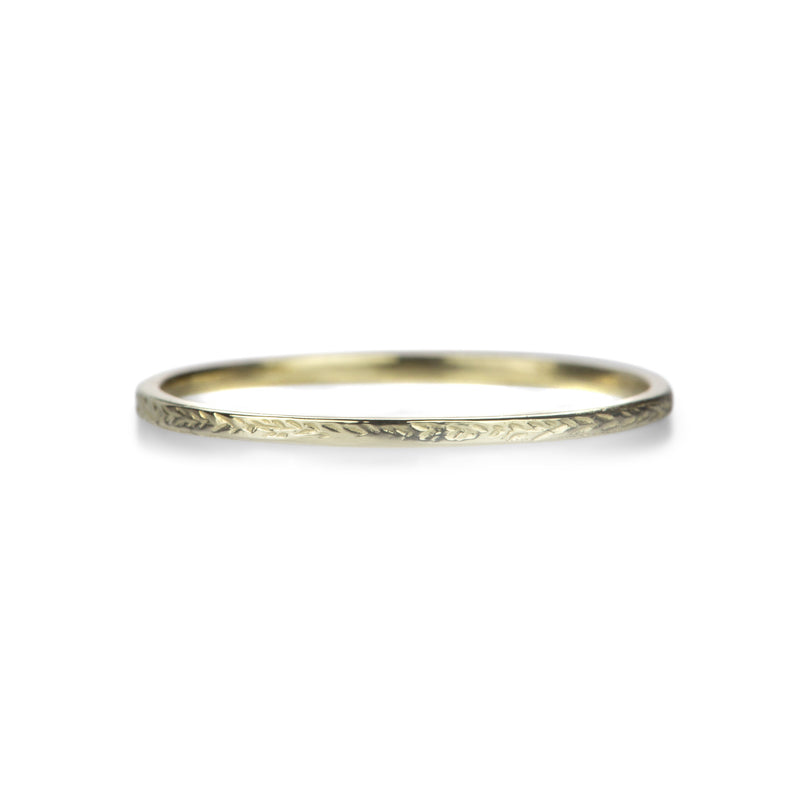 Victoria Cunningham 14k Tiny Engraved Stack Ring | Quadrum Gallery