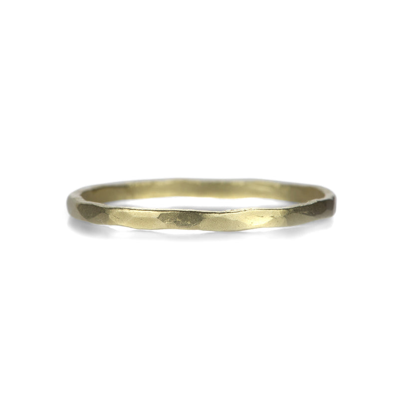 Victoria Cunningham 14k Plain Hammered Matte Stack Ring | Quadrum Gallery