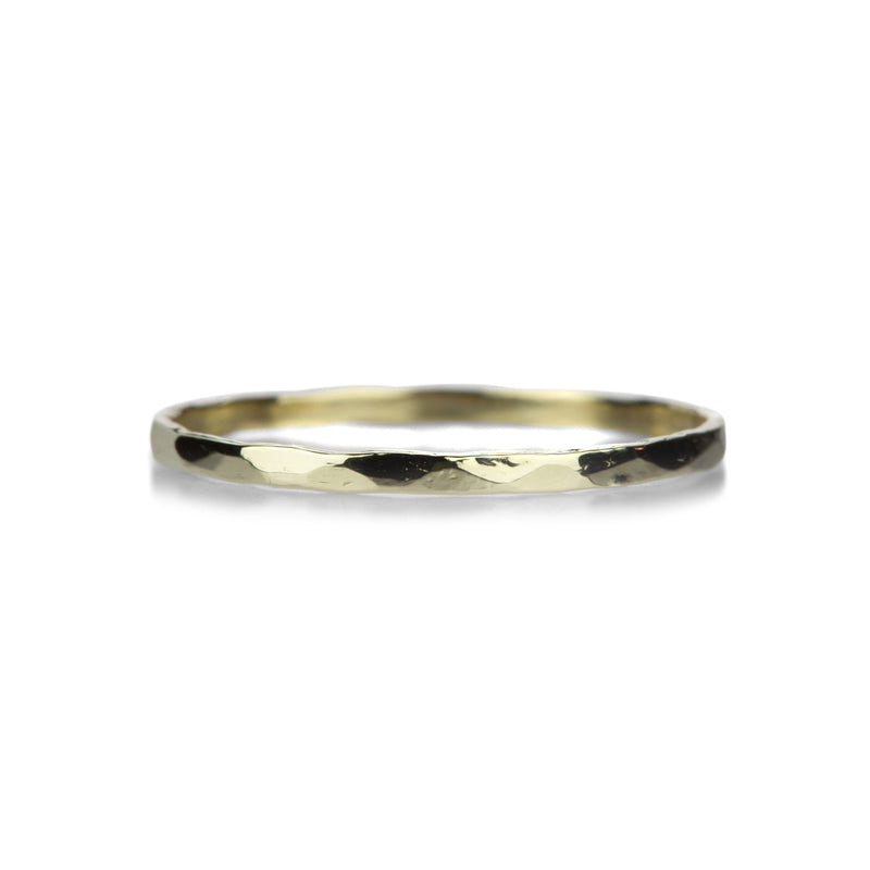 Victoria Cunningham 14k Plain Hammered Shiny Stack Ring | Quadrum Gallery