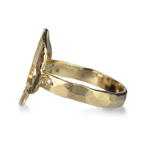 Victoria Cunningham 14k Skull Ring with Diamond Teeth | Quadrum Gallery