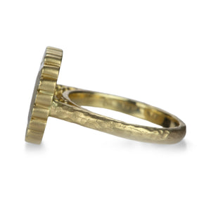 Victoria Cunningham Large Rustic Diamond Halo Ring | Quadrum Gallery