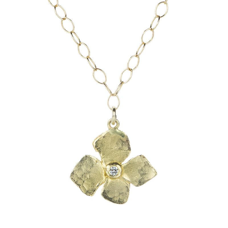 Victoria Cunningham Single Hydrangea Diamond Necklace  | Quadrum Gallery