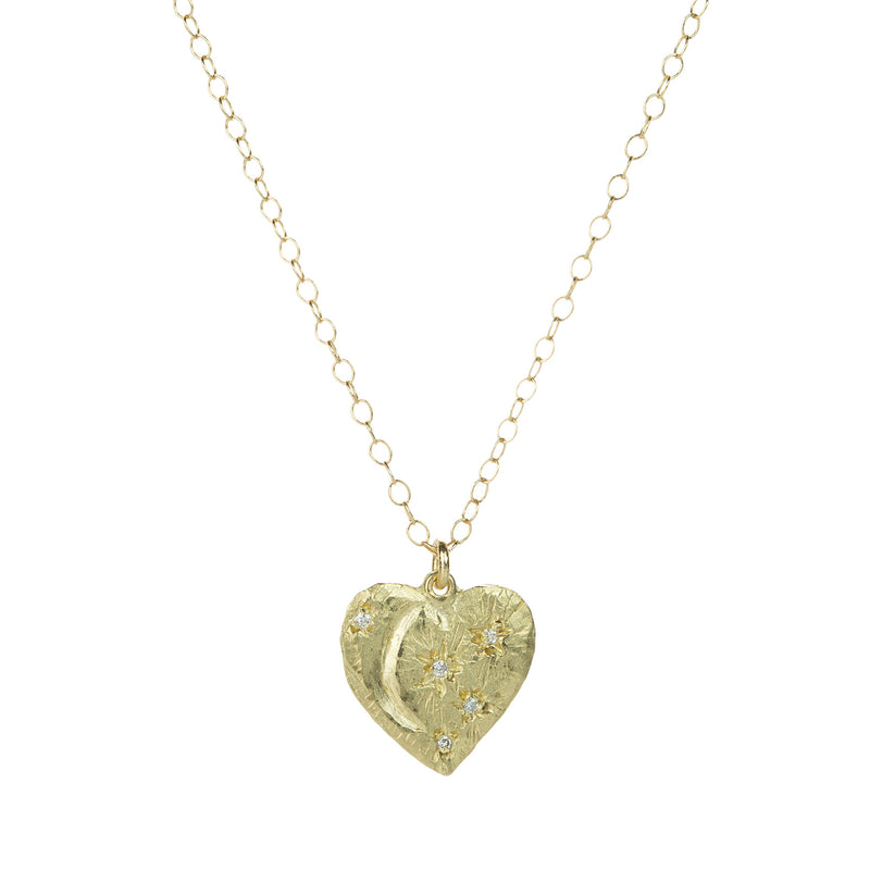 Victoria Cunningham 14k Heart with Moon and Stars Necklace | Quadrum Gallery