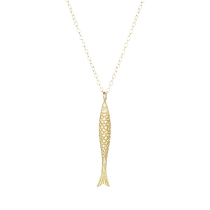 Victoria Cunningham Long Fish Pendant Necklace | Quadrum Gallery