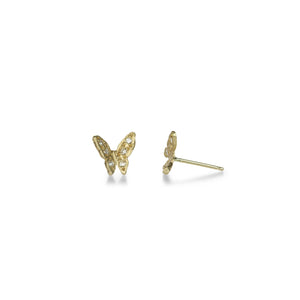 Victoria Cunningham 14k Pave Pointed Butterfly Studs | Quadrum Gallery