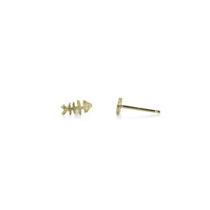 Victoria Cunningham 14k Fish Bone Studs | Quadrum Gallery