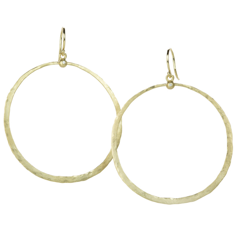 Victoria Cunningham 14k Large Hammered Hoop Drops | Quadrum Gallery