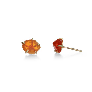 Variance Mexican Fire Opal Small Studs | Quadrum Gallery