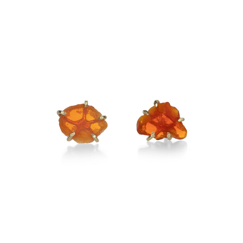 Variance Mexican Fire Opal Small Studs | Quadrum Gallery