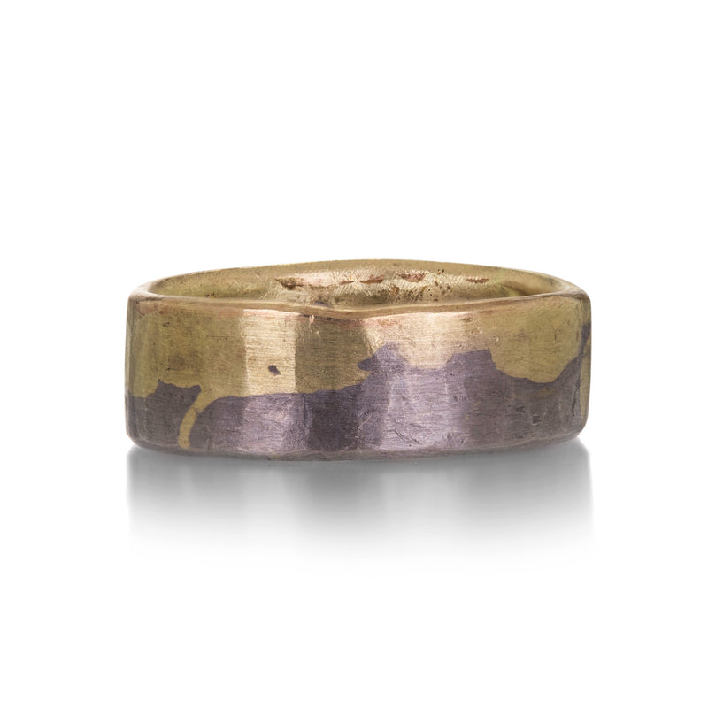 Variance 6mm Palladium and Gold Edge Band | Quadrum Gallery