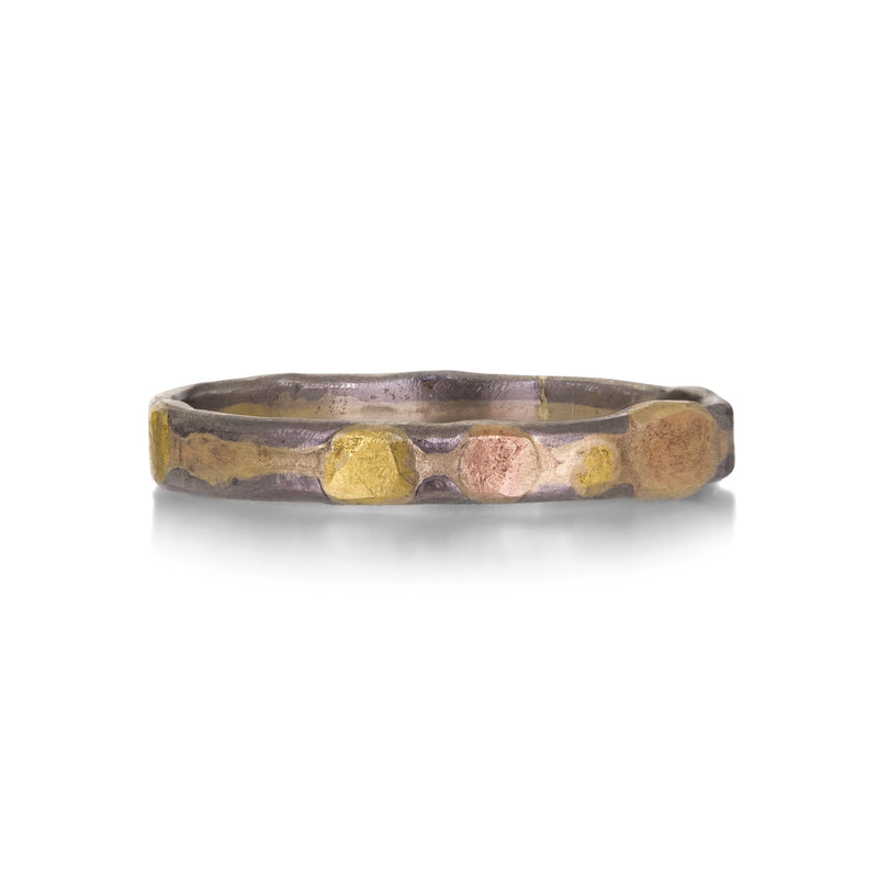 Variance 2mm Palladium and Gold Skinny Seamed Band | Quadrum Gallery