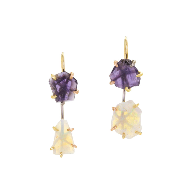 Variance Iolite and Australian Opal Day to Night Earrings | Quadrum Gallery
