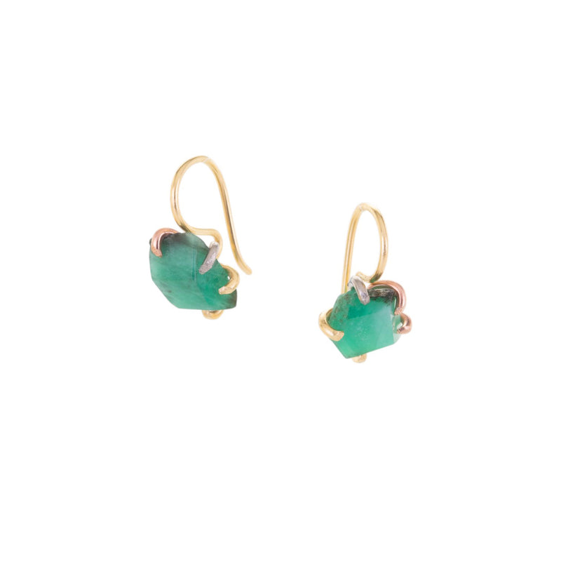 Variance Brazilian Emerald Hook Earrings | Quadrum Gallery
