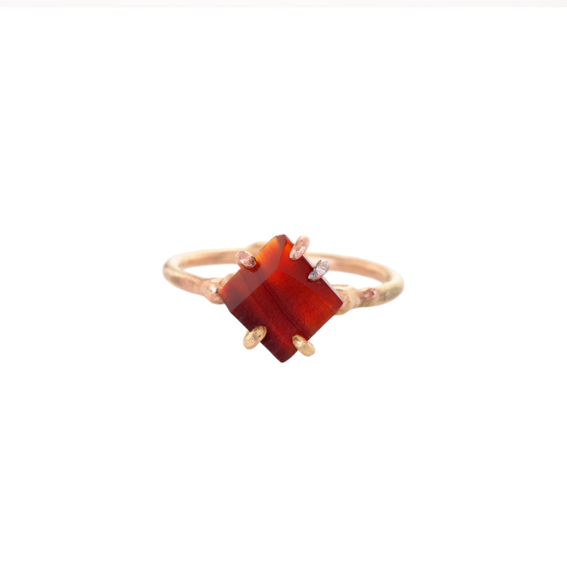 Variance 14k Yellow Gold Carnelian Ring  | Quadrum Gallery