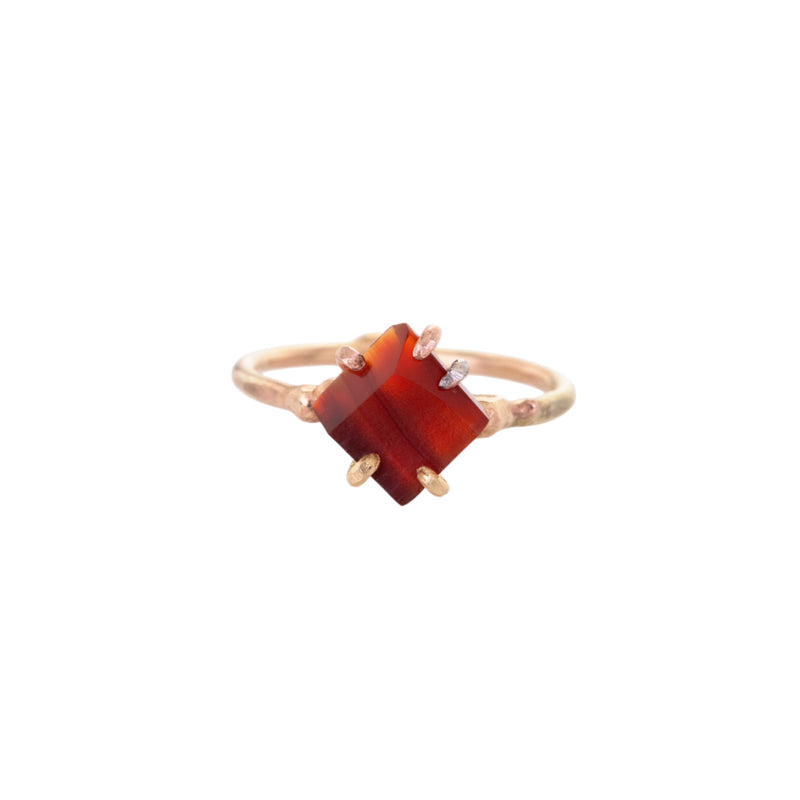 Variance 14k Yellow Gold Carnelian Ring  | Quadrum Gallery