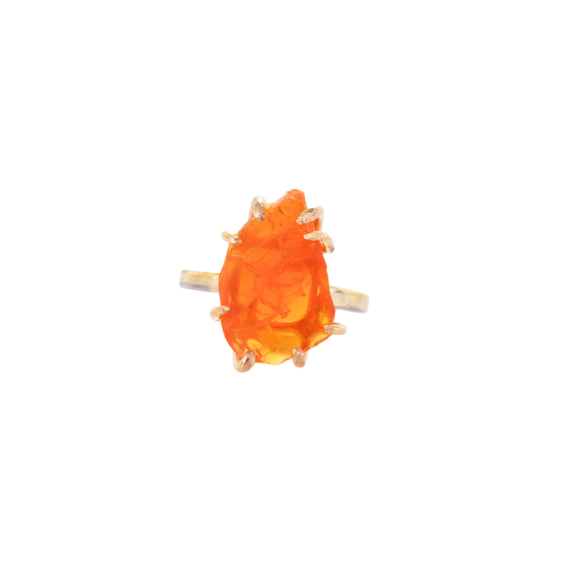 Variance 22K Yellow Gold Mexican Fire Opal Ring | Quadrum Gallery