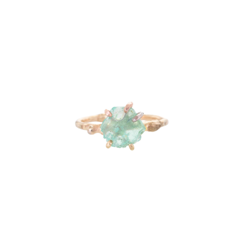 Variance 14K Yellow Gold Zambian Emerald Ring | Quadrum Gallery