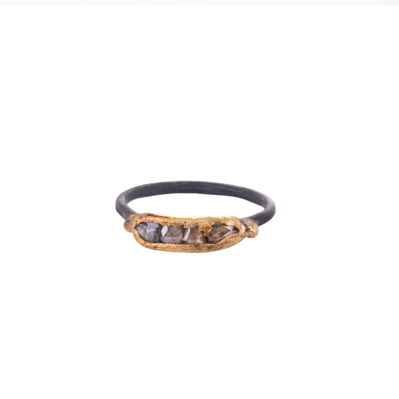 Variance Cognac Rose Cut Diamond Band Mini | Quadrum Gallery