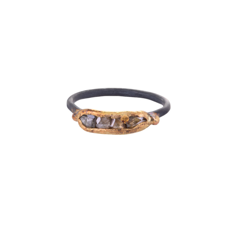 Variance Cognac Rose Cut Mini Diamond Band | Quadrum Gallery