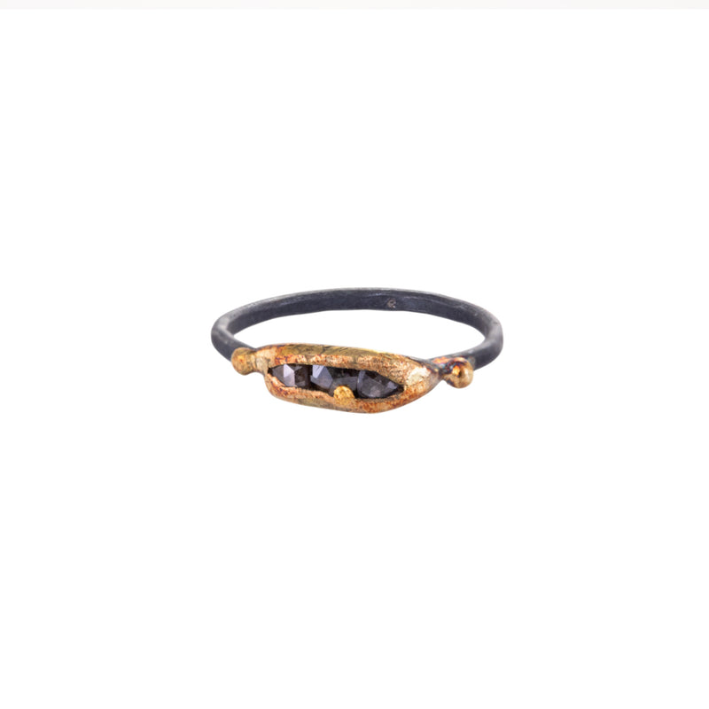 Variance Cognac Mini Diamond Channel Band | Quadrum Gallery