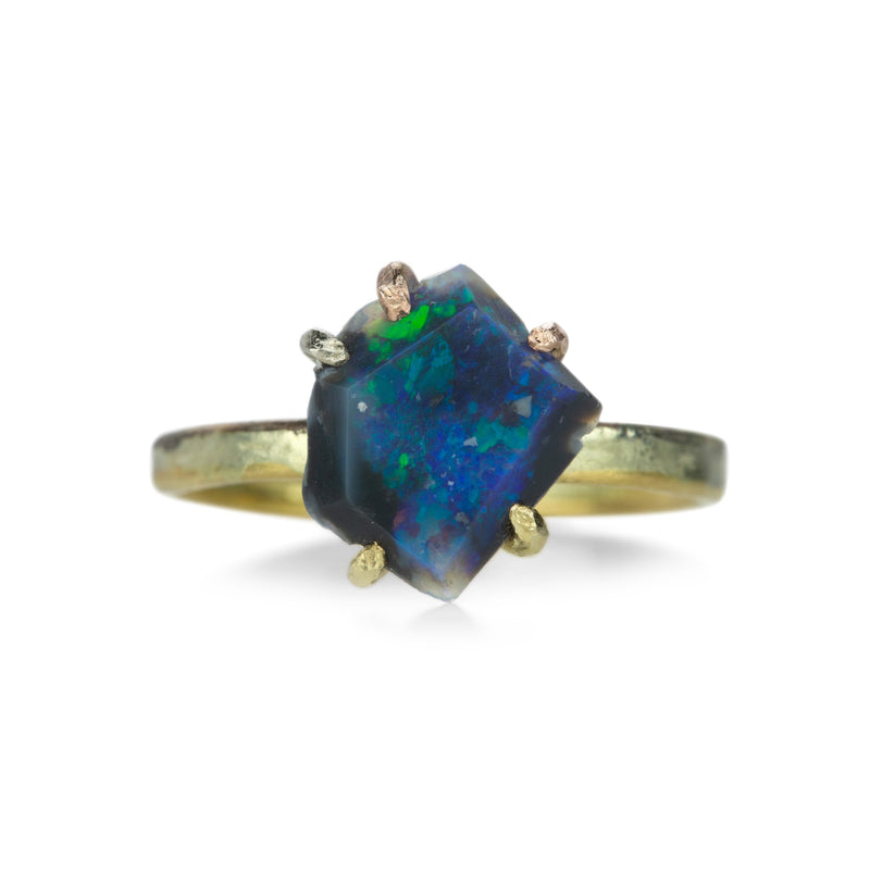 Variance Small Mixed Metal Australian Opal Ring | Quadrum Gallery
