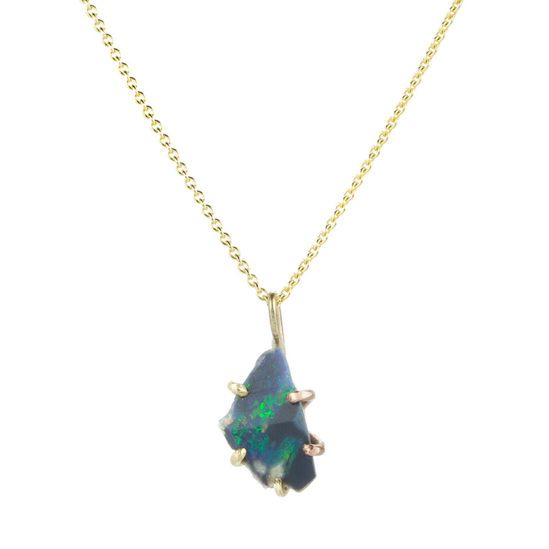 Variance Small Dark Australian Opal Pendant Necklace | Quadrum Gallery