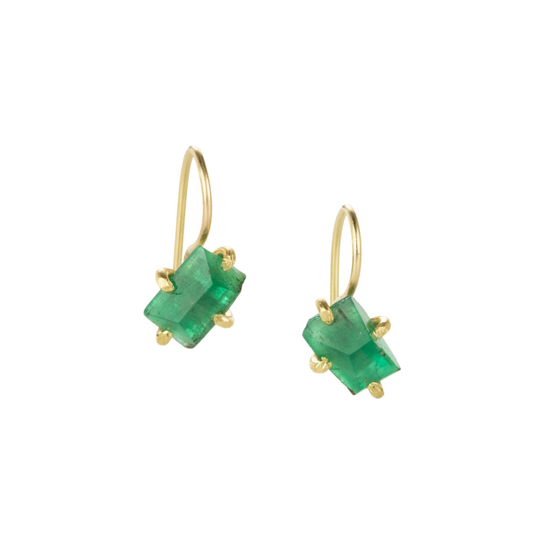 Variance Brazilian Emerald Hook Earrings | Quadrum Gallery