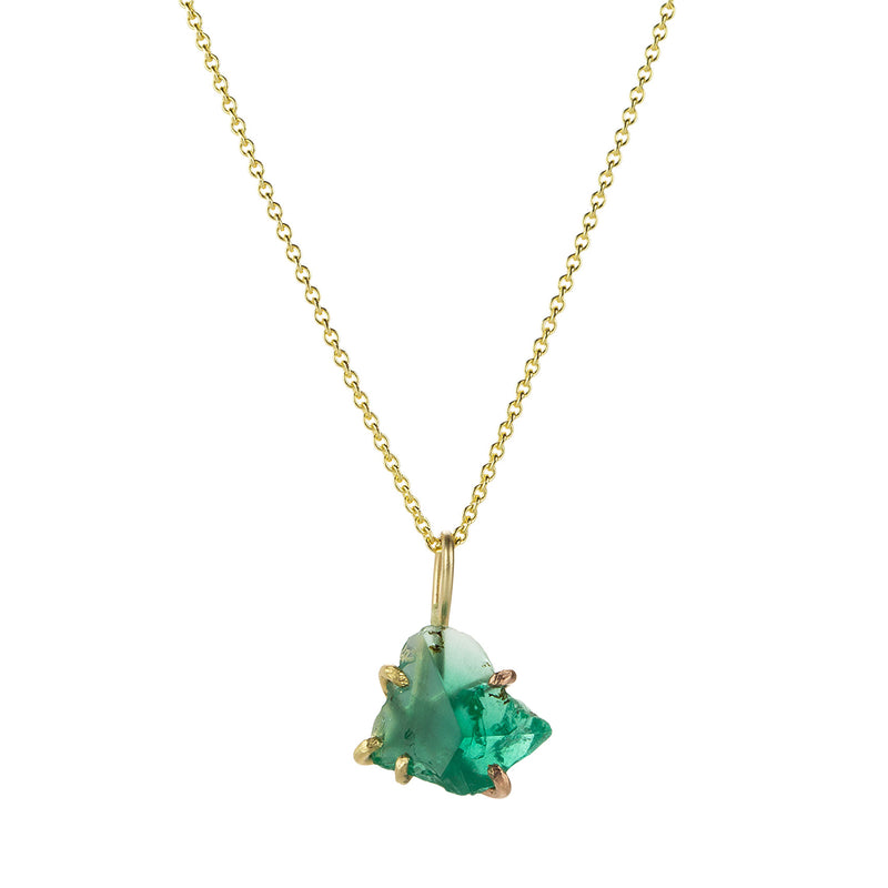 Variance Small Zambian Emerald Pendant Necklace | Quadrum Gallery