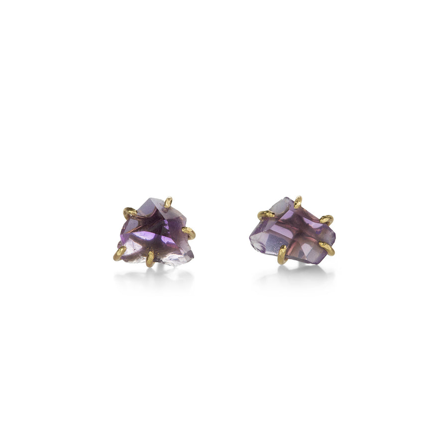 Variance Small Amethyst Stone Studs | Quadrum Gallery