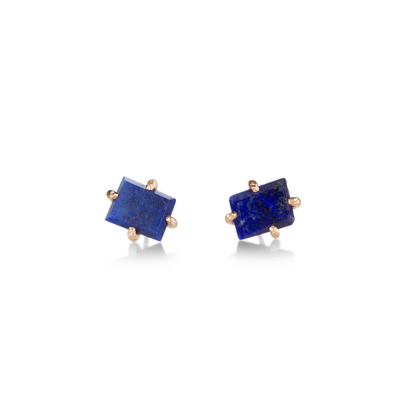 Variance Medium Lapis Stone Studs | Quadrum Gallery