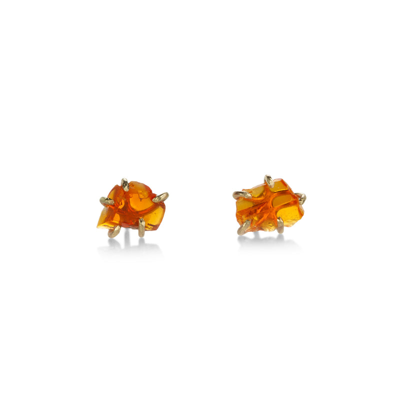 Variance Small Mexican Fire Opal Stone Studs | Quadrum Gallery