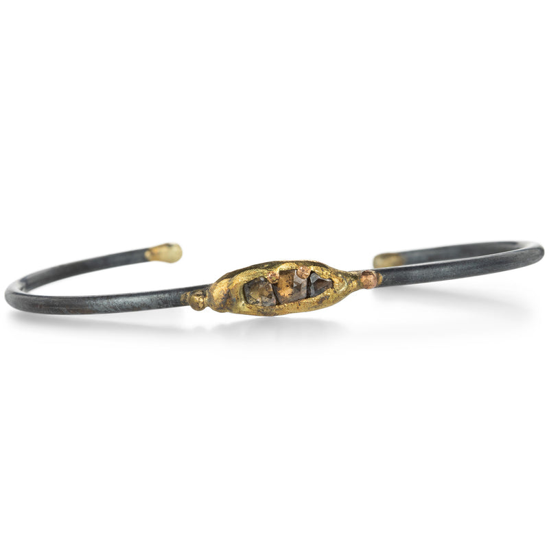 Variance Cognac Triple Rose Cut Diamond Cuff | Quadrum Gallery