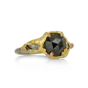 Variance Rose Cut Black Diamond & Baguette Ring | Quadrum Gallery