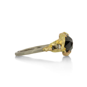 Variance Rose Cut Black Diamond & Baguette Ring | Quadrum Gallery