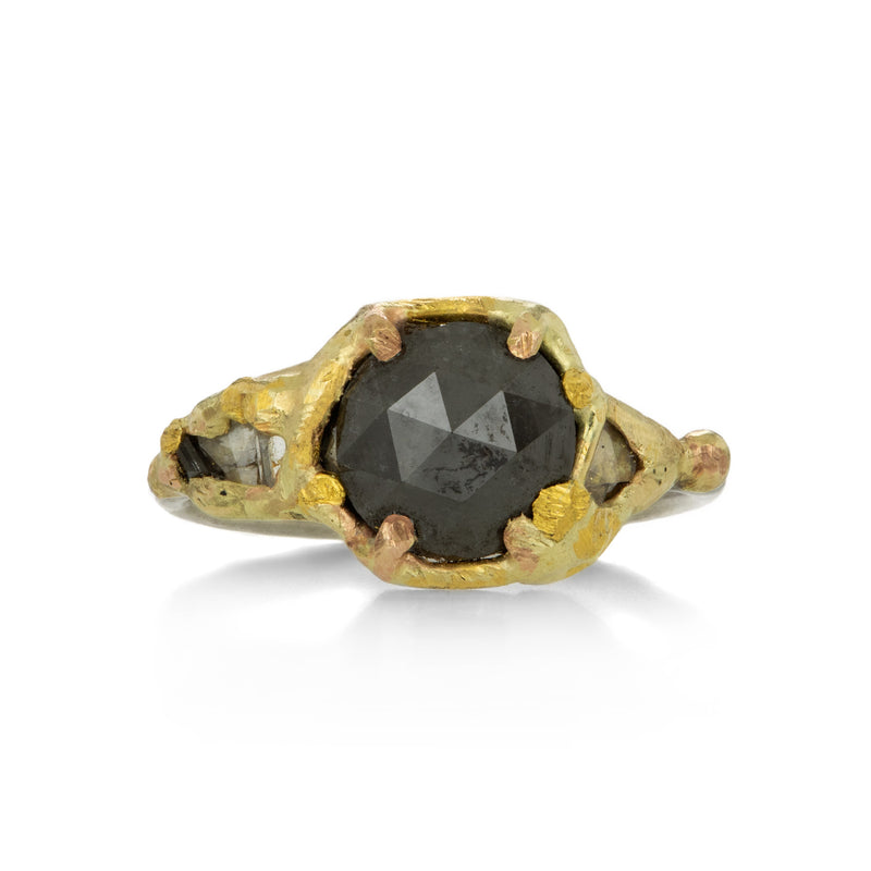 Variance Rose Cut Black Diamond & Baguette Ring | Quadrum Gallery