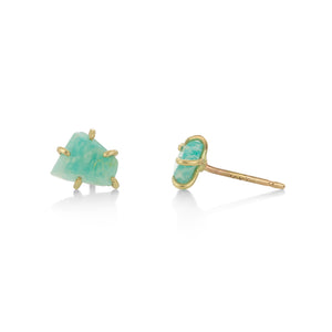 Variance Amazonite Prong Set Stud Earrings | Quadrum Gallery