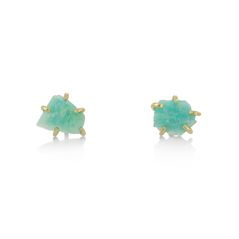 Variance Amazonite Prong Set Stud Earrings | Quadrum Gallery