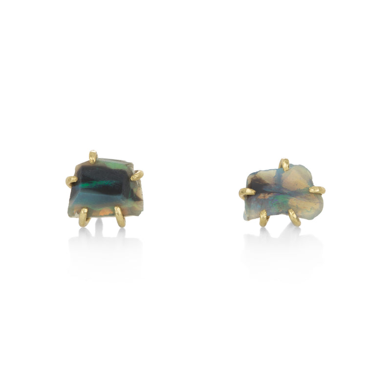 Variance Small Australian Opal Prong Stud Earrings | Quadrum Gallery