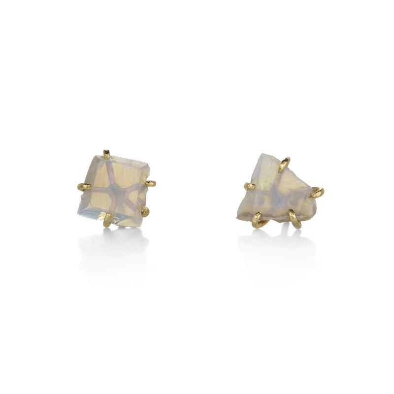 Variance White Australian Opal Stud Earrings | Quadrum Gallery