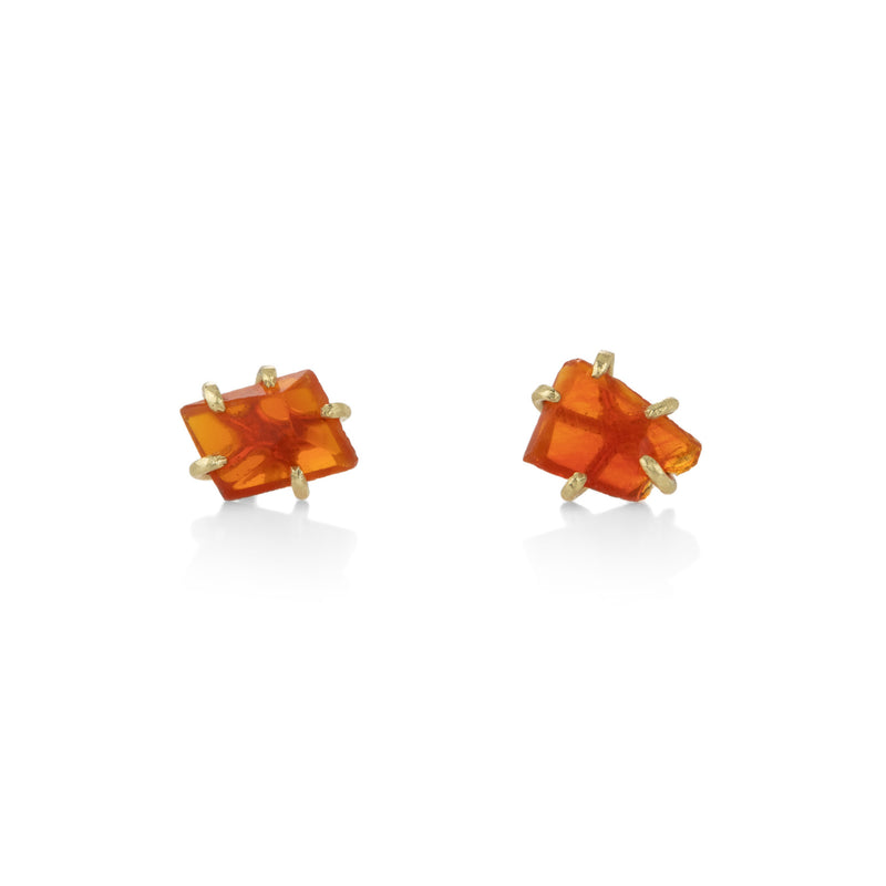 Variance Mexican Fire Opal Prong Set Stud Earrings  | Quadrum Gallery
