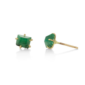 Variance Brazilian Emerald Prong Set Stud Earrings | Quadrum Gallery