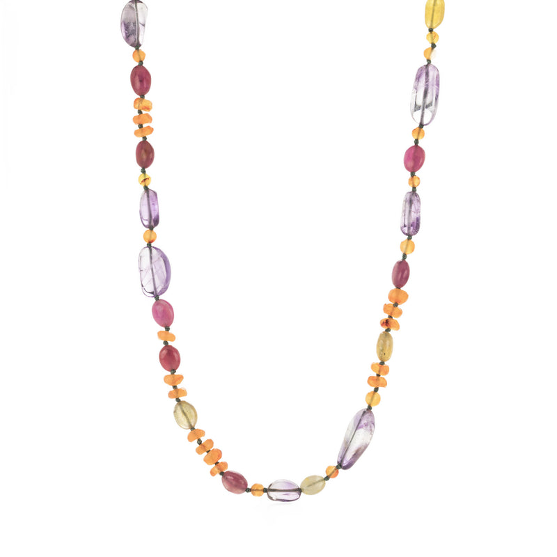 Variance Mixed Gemstone Bead Necklace | Quadrum Gallery