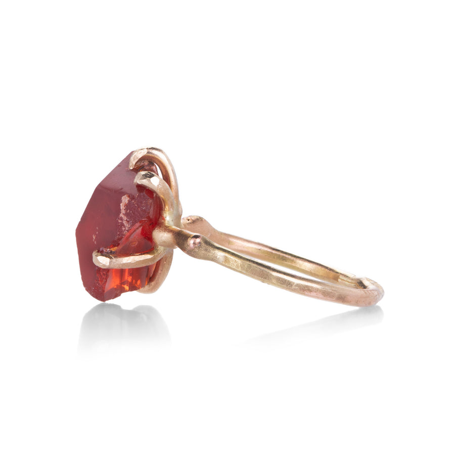 Variance Mexican Fire Opal and Gold Embedded Ring | Quadrum Gallery
