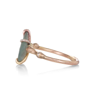 Variance Montana Sapphire and Gold Embedded Ring | Quadrum Gallery