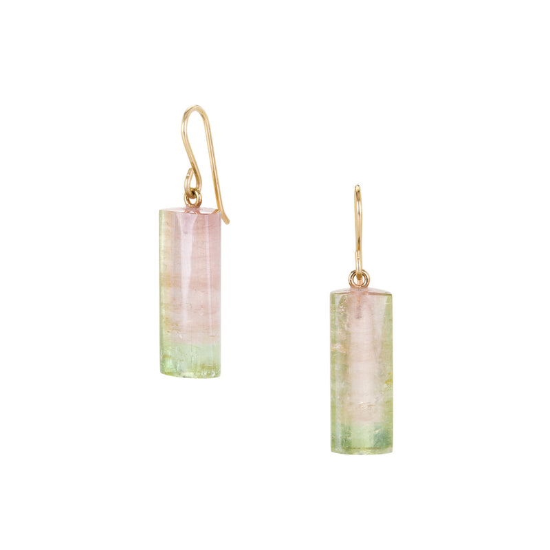 Maria Beaulieu Watermelon Tourmaline Crystal Drop Earrings | Quadrum Gallery